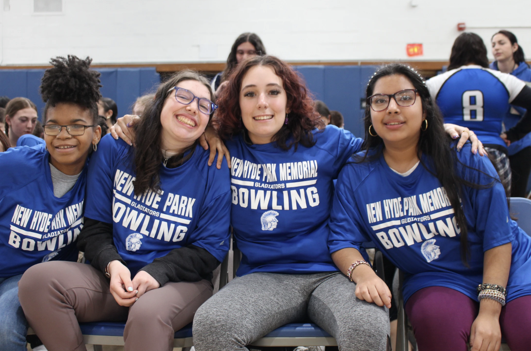 NHP students show school spirit at the senior high spring pep rally.